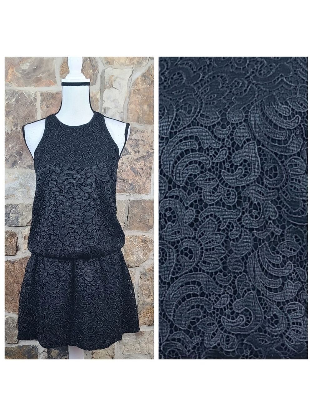 Frankie Morello XS Guipure Lace Mini Dress